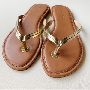 Gold Banana Republic Flip Flops